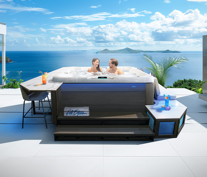 Calspas hot tub being used in a family setting - South Bend